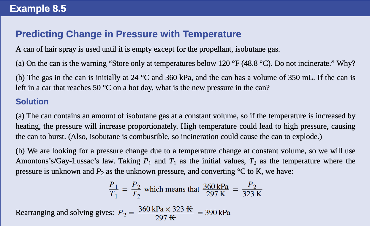 Predicting Change in Pressure with Temperature