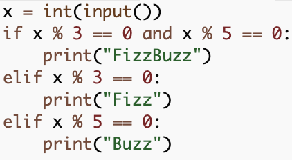x = int(input())
if x % 3 == 0 and x % 5 == 0:
    print("FizzBuzz")
elif x % 3 == 0:
    print("Fizz")
elif x % 5 == 0:
    print("Buzz")